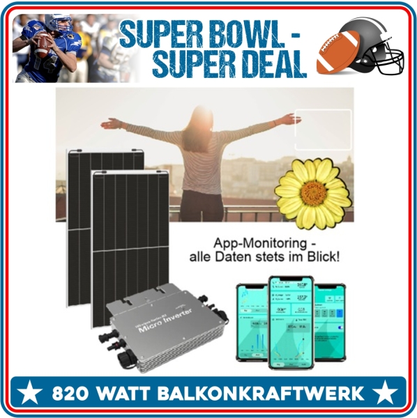 820 Watt Balkonkraftwerk 700Watt Wechselrichter